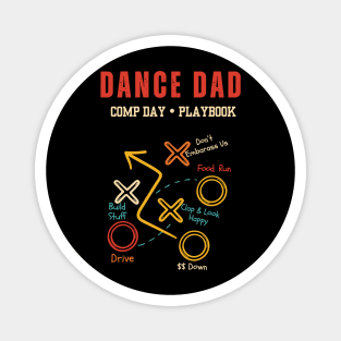 Dance Dad Comp Day Playbook Retro Vintage Magnet